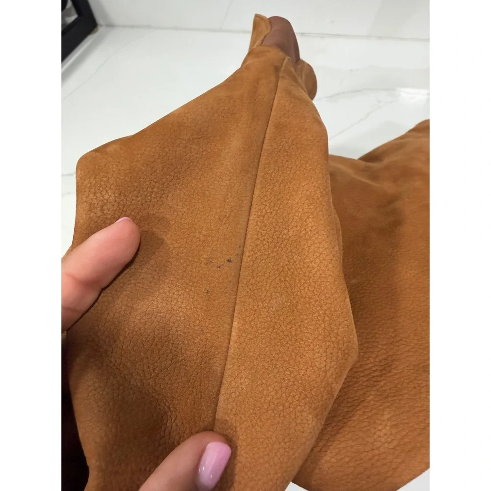Stuart Weitzman Cognac Brown Suede Over The‎ Knee Slouchy Block Heel Boots